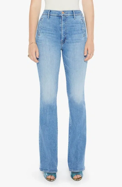 Mother The Drama High Waist Flare Jeans In Tasty Waves