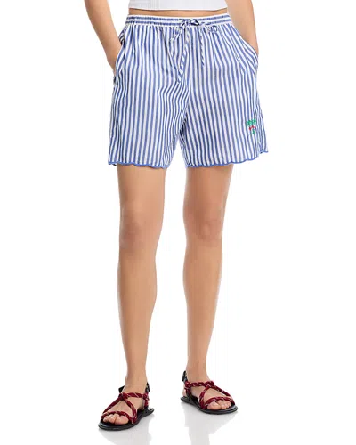 Mother The Drawn Freeballer Shorts In Blue