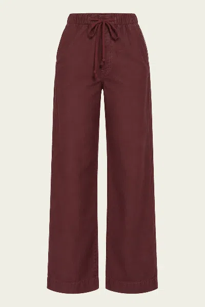 Mother The Drawn Full Pipe Flood Zinfandel Pants In Brown