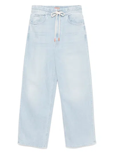 Mother The Drawn Tagger Flood Jeans In Blue