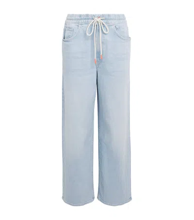 Mother The Drawn Tagger Flood Jeans In Blue