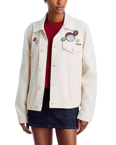 Mother The Drifter Denim Jacket In Neutral