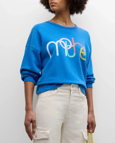 Mother The Drop Square Graphic Crewneck Sweatshirt In 80s