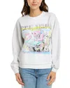 Mother The Drop Square Stargazer Cotton Graphic Sweatshirt In White