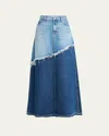 Mother The Dual Ditcher Maxi Double Whammy Skirt In Double Whammy