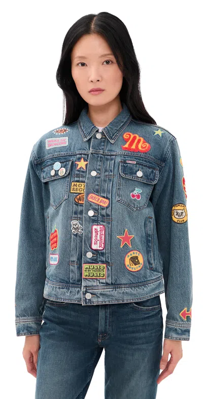 Mother The Duo Denim Jacket World Tour In Blue