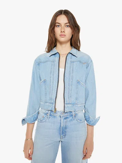 Mother The Duo Shorty Pedal Faster Jacket In Light Blue