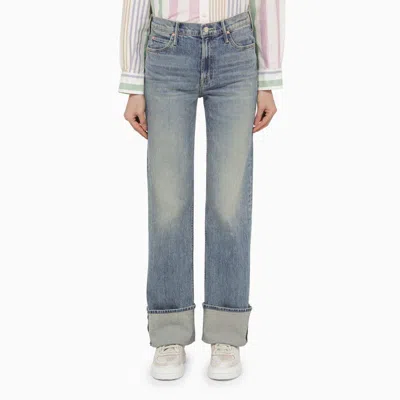 MOTHER MOTHER THE DUSTER SKIMP CUFF JEANS WITH TURN-UPS