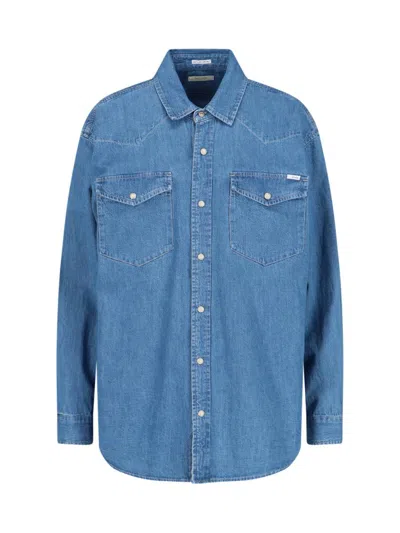 Mother All My Exes Denim Shirt Playing For Keeps In Blue