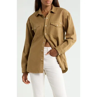 Mother The Exes And Ohs Cotton Shirt In Green
