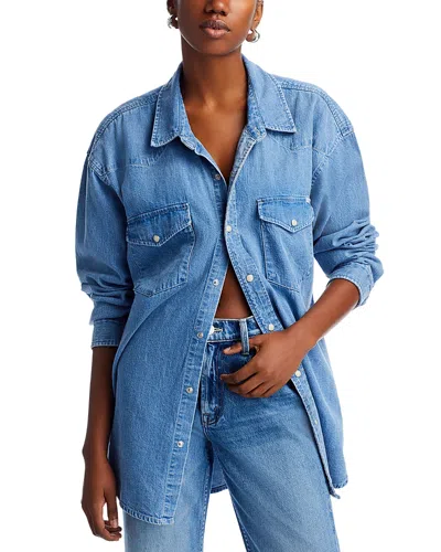 Mother The Exes And Ohs Denim Shirt In Playing For Keeps