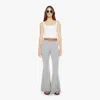 Mother The Exposed Elastic Flare Pants Sparkle In Grey