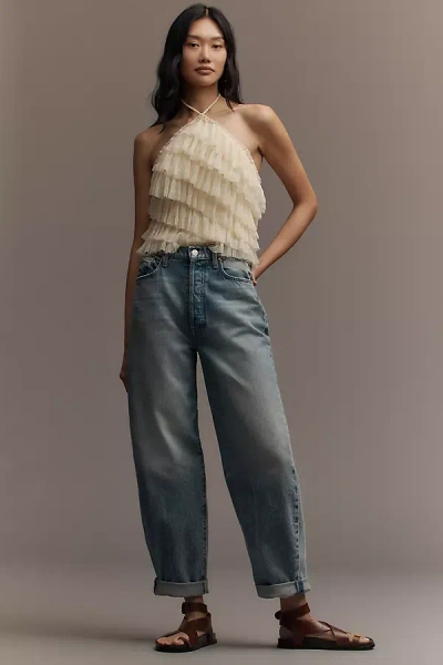 Mother The Fangirl Button-front High-rise Barrel Jeans