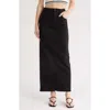 Mother Gonna The Fun Dip Slice In Denim Nero  Donna In Pitch