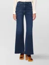 Mother The Hustler Roller Sneak Palazzo Jeans In Blue