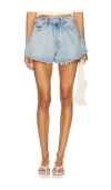 Mother The Flutter Short Fray In Blue
