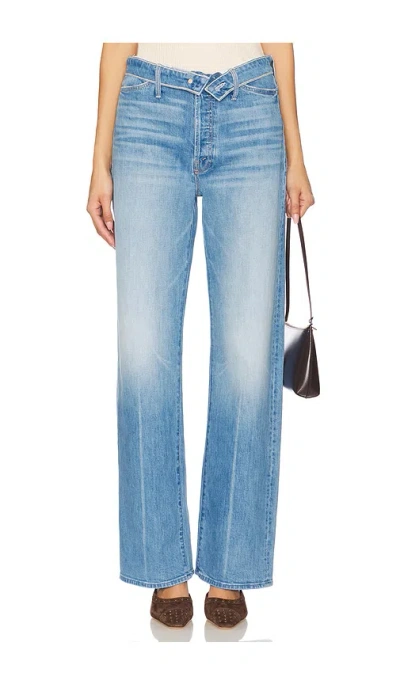 Mother The Foldover Dodger Sneak Jeans In Blue