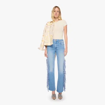 Mother The Fringe Desperado Sneak Saddle Up Jeans In Multi