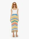 MOTHER THE FRINGE MIDI SKIRT CANDY STRIPE