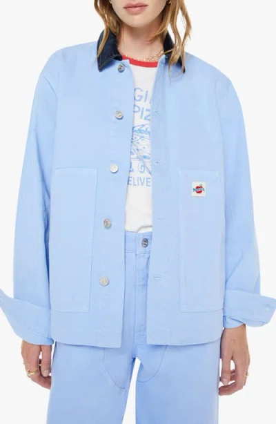 Mother The Frontline Twill Chore Jacket In Blue