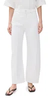 Mother Womens The Full-pipe Ankle High-rise Denim Jeans Picket Fence In White