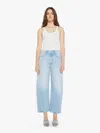 Mother The Full Pipe Flood High Waist Barrel Leg Jeans In Back Pedal In Blue
