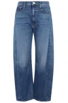 Mother The Full-pipe Flood Highrise Baggy Jeans In Blue