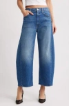 Mother The Full Pipe Flood High Waist Barrel Leg Jeans