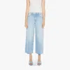 Mother The Full Pipe Flood High Waist Barrel Leg Jeans In Back Pedal In Blue