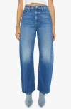 Mother The Full-pipe Flood High-rise Barrel-leg Jeans In It's A Small World