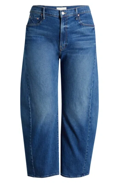 Mother The Full Pipe Flood High Waist Barrel Leg Jeans In It's A Small World