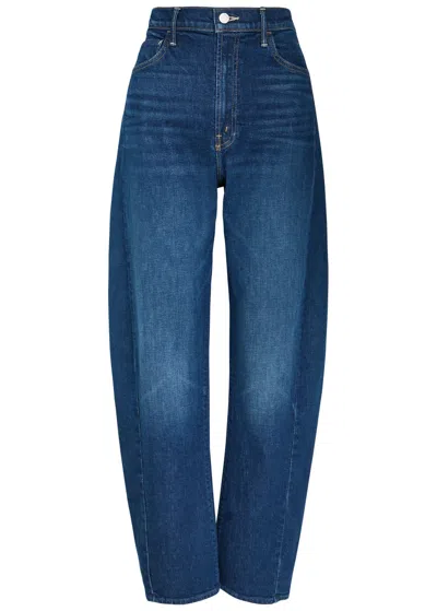 Mother The Full-pipe Skimp Barrel-leg Jeans In Blue