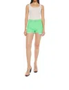 Mother The Fun Dip Micro Short In Summer Green In Green