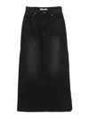 Mother The Fun Dip Slice Maxi Skirt In Black