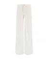 Mother The Hustler Patch Pocket Raw Hem High Waist Ankle Flare Jeans In White