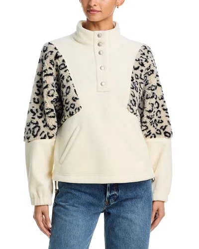 Mother The Funnel Neck Drop Inset Cream And Shirt In White