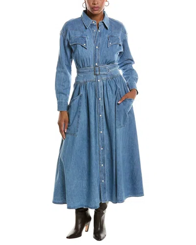 Mother The Gallop Shirtdress In Blue
