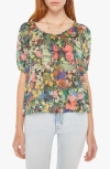 MOTHER THE GARDEN PARTY TIE BACK PEASANT TOP