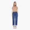 Mother Chloe Fineman X The Glider Hover Cuff Cabin Fever Jeans In Blue