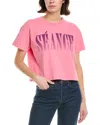Mother The Grab Back Crop T-shirt In Pink