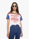 Mother Cotton The Grab Bag Cropped T-shirt In Red