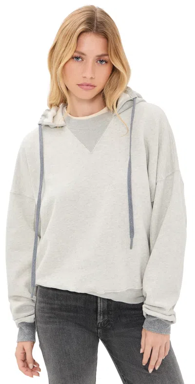 Mother The Half Base Hoodie Light Heather Grey