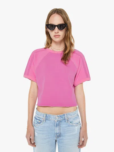 Mother The Half Cut Square Rose Violet T-shirt In Purple