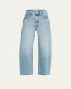 Mother Pipe-dream Button Sneak Fray Jeans In Blinded By The Dark