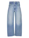 Mother The Half Pipe Ankle Frayed Jeans In Blue