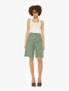 Mother The Half-pipe Bermuda Fray Roger That Jeans In Green