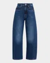 Mother The Half Pipe Cropped Denim Jeans In Blue