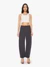 Mother The Half Pipe Flood High Waist Barrel Jeans In Black