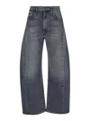 Mother The Half-pipe Flood Jeans In Gray
