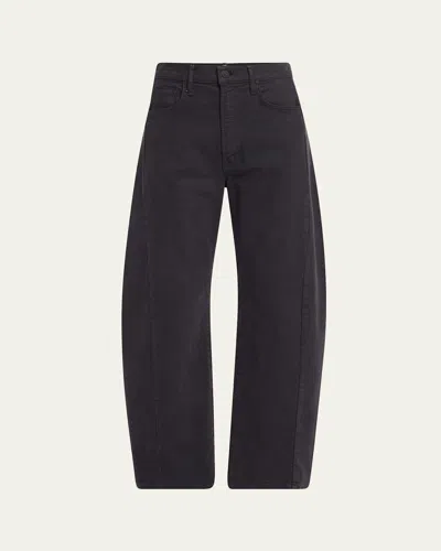 Mother The Half-pipe Flood Jeans In Black
